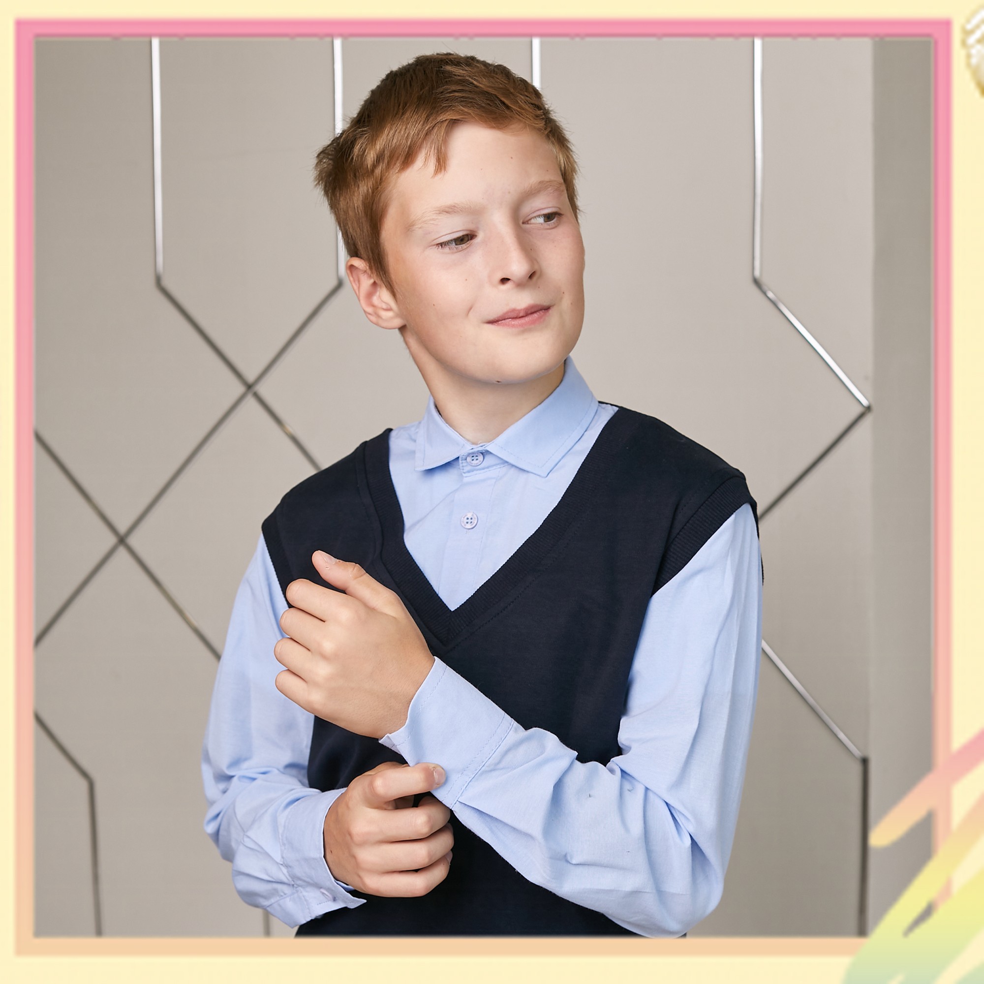 жилет обманка для мальчика школьный комбинированный купить в Екатеринбурге– Skazka