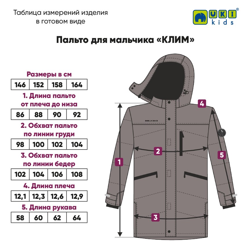 Размер пальто