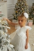 Длинное праздничное белое платье для девочки - Skazka