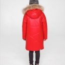 Пальто зимнее  для девочки Смузи красное - Skazka