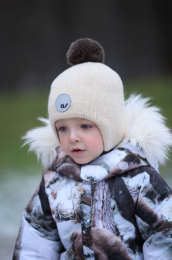 Зимняя шапка детская на завязках Sani - Skazka