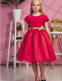 Праздничное платье для девочки Бетти, красное - Skazka